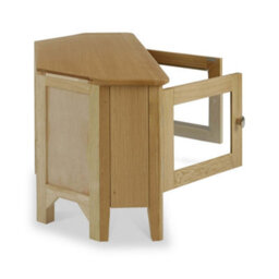Alba Oak 95Cm Corner Tv Unit - Fully Assembled By Roseland Furniture - thumbnail 6