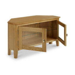 Alba Oak 95Cm Corner Tv Unit - Fully Assembled By Roseland Furniture - thumbnail 2