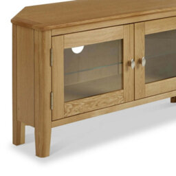 Alba Oak 95Cm Corner Tv Unit - Fully Assembled By Roseland Furniture - thumbnail 7