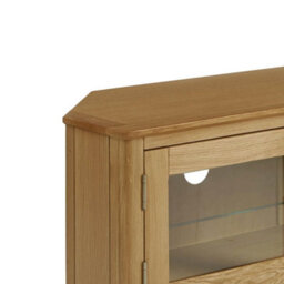 Alba Oak 95Cm Corner Tv Unit - Fully Assembled By Roseland Furniture - thumbnail 4