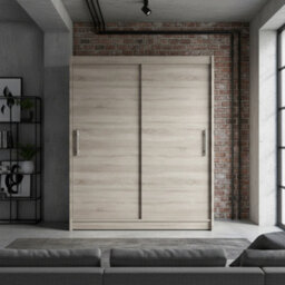 Galeria Modern Sliding Door Wardrobe 150Cm In Truffle - thumbnail 1