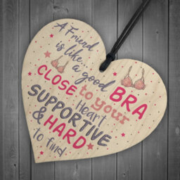 Red Ocean Handmade Novelty Friendship Best Friend Gift Wooden Heart Thank You Chic Plaque Keepsake Gift For Her - thumbnail 6
