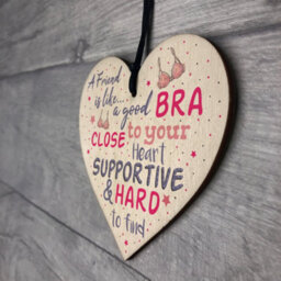 Red Ocean Handmade Novelty Friendship Best Friend Gift Wooden Heart Thank You Chic Plaque Keepsake Gift For Her - thumbnail 7