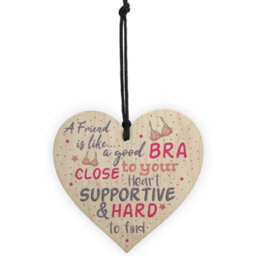 Red Ocean Handmade Novelty Friendship Best Friend Gift Wooden Heart Thank You Chic Plaque Keepsake Gift For Her - thumbnail 5