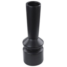 Beliani Flower Vase Peania Ceramic 30 Cm Black - thumbnail 1