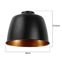 Black Gold Vintage Industrial Ceiling Lamp  Modern Retro Pendant Light Shade - thumbnail 7
