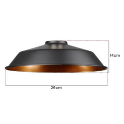 Black Gold Vintage Industrial Ceiling Lamp  Modern Retro Pendant Light Shade - thumbnail 5