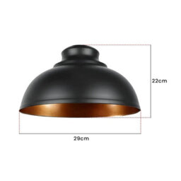 Black Gold Vintage Industrial Ceiling Lamp  Modern Retro Pendant Light Shade - thumbnail 4