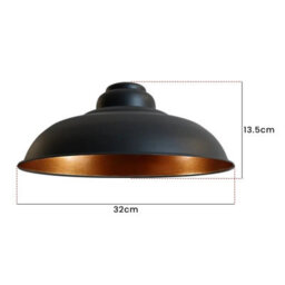 Black Gold Vintage Industrial Ceiling Lamp  Modern Retro Pendant Light Shade - thumbnail 3