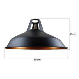 Black Gold Vintage Industrial Ceiling Lamp  Modern Retro Pendant Light Shade - thumbnail 2