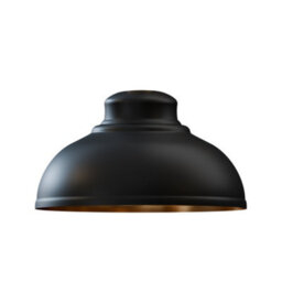29Cm Black Gold Lamp Shade, Metal Light Shade With Gold Inner, Modern Easy Fit Pendant Lampshade For Ceiling Lights