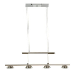 Urbn-Living Urbnliving Modern Ceiling Warm White Light Modern Hanging Fixture With Satin Nickel Finish Spot Light  Shade