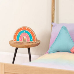 Valuelights Kids Battery Powered Wooden Rainbow Wall Or Table Lamp - thumbnail 3
