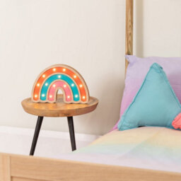 Valuelights Kids Battery Powered Wooden Rainbow Wall Or Table Lamp - thumbnail 5