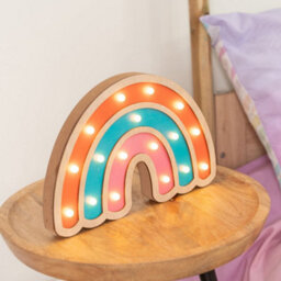 Valuelights Kids Battery Powered Wooden Rainbow Wall Or Table Lamp - thumbnail 4