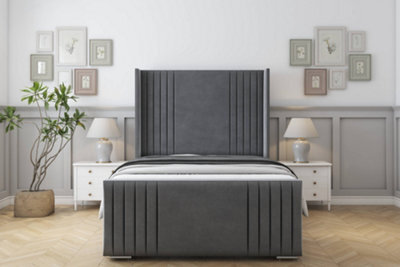 "Sloomy Camden Armour Coniston Bed Frame With 50""  Upholstered Wingback Headboard 5' King" - image 1