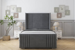 "Sloomy Camden Armour Coniston Bed Frame With 50""  Upholstered Wingback Headboard 5' King" - thumbnail 1