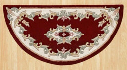 Handmade Bordered Floral Wool Easy To Clean Red Traditional Rug For Living Room & Bedroom-120Cm X 180Cm - thumbnail 6