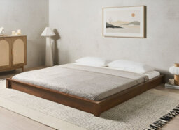 Beliani Bed Without Headboard Wood Antras 180 X 200 Cm (Eu Super King) Dark Brown - thumbnail 2