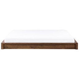 Beliani Bed Without Headboard Wood Antras 180 X 200 Cm (Eu Super King) Dark Brown - thumbnail 4