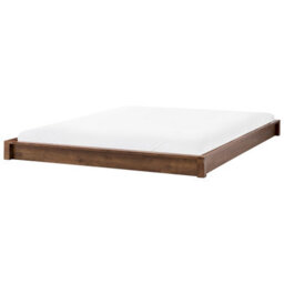 Beliani Bed Without Headboard Wood Antras 180 X 200 Cm (Eu Super King) Dark Brown - thumbnail 1