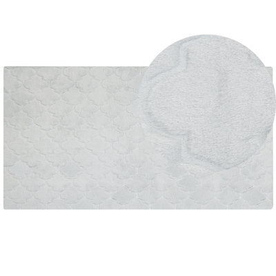 Beliani Faux Fur Rug Gharo Light Grey 80 X 150 Cm - image 1