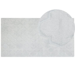 Beliani Faux Fur Rug Gharo Light Grey 80 X 150 Cm - thumbnail 1