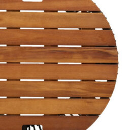 Berkfield Garden Side Tables 2 Pcs With Wooden Top Black Poly Rattan - thumbnail 9