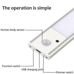 3Pcs Motion Sensor Closet Lights, Rechargeable 3 Color Temps Magnetic Dimmable Cabinet Lights For Wardrobe, Pantry - thumbnail 2