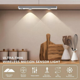 3Pcs Motion Sensor Closet Lights, Rechargeable 3 Color Temps Magnetic Dimmable Cabinet Lights For Wardrobe, Pantry - thumbnail 8