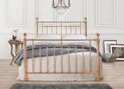 Save On Goods UK 5Ft King Size Antique Victorian Style,polished Rose Gold Finish Traditional Metal Bed Frame Bedstead. - thumbnail 2