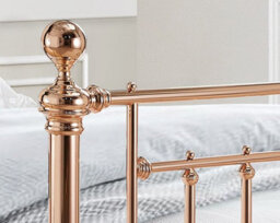 Save On Goods UK 5Ft King Size Antique Victorian Style,polished Rose Gold Finish Traditional Metal Bed Frame Bedstead. - thumbnail 3