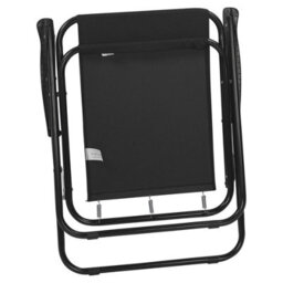 Urbn-Living Urbnliving 4Pcs Black Folding Deck Chairs With Garden Table Outdoor Patio Dining Furniture Set - thumbnail 3
