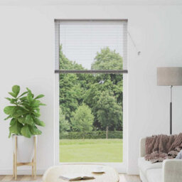 Walplus Window Blind With Curtains Manual Silver Aluminium - thumbnail 1