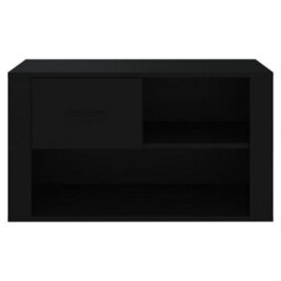 Berkfield Elegant Shoe Cabinet Black 80X35X45 Cm Engineered Wood - thumbnail 5