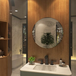 Royal Bathrooms Tokyo 600 X 600mm Round Led Illuminated Bathroom Mirror - Anti-Fog - thumbnail 2