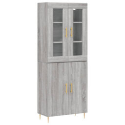 Berkfield Highboard Grey Sonoma 69.5X34X180 Cm Engineered Wood - thumbnail 2