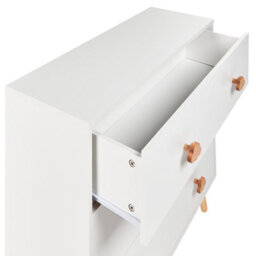 Wyld And Coco Cloudnest 3-Drawer Chest White Mdf With Pine Legs And Cloud Handles, W80 X D30 X H76Cm - thumbnail 7