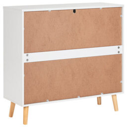 Wyld And Coco Cloudnest 3-Drawer Chest White Mdf With Pine Legs And Cloud Handles, W80 X D30 X H76Cm - thumbnail 6