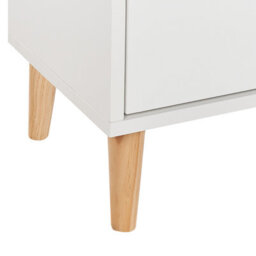 Wyld And Coco Cloudnest 3-Drawer Chest White Mdf With Pine Legs And Cloud Handles, W80 X D30 X H76Cm - thumbnail 8