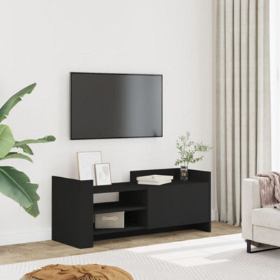 Berkfield Tv Cabinet Black 100X35X40 Cm Engineered Wood - image 1