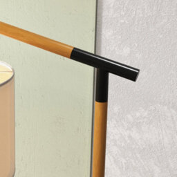Wyld Haus Liloel Veel Brown Metal Floor Lamp With Rotating Cream Shade And E27 Led Bulb - thumbnail 7