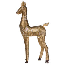 Beliani Christmas Decoration Led Akureyri Reindeer 110 Cm Gold - thumbnail 5