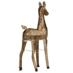 Beliani Christmas Decoration Led Akureyri Reindeer 110 Cm Gold - thumbnail 6