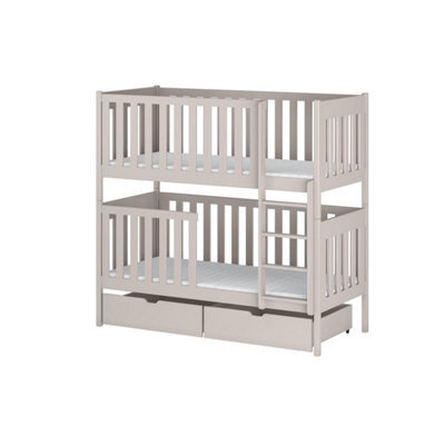 Arte Cashmere Wooden Bunk Bed David With Storage W198Cm - Calm Twin Sleeper With Effortless Organisation - image 1