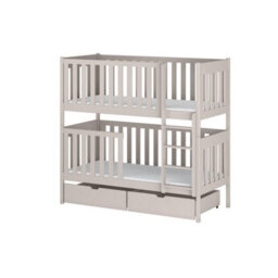 Arte Cashmere Wooden Bunk Bed David With Storage W198Cm - Calm Twin Sleeper With Effortless Organisation - thumbnail 1