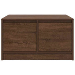 Berkfield Coffee Table With Drawers Brown Oak 70.5X70X40 Cm - thumbnail 6