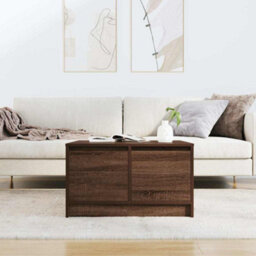 Berkfield Coffee Table With Drawers Brown Oak 70.5X70X40 Cm - thumbnail 3