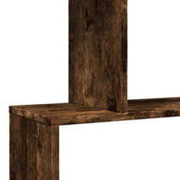 Walplus Room Divider Bookcase 3 Tier Smoked Oak 70X24X97 Cm Engineered Wood - thumbnail 9
