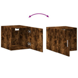 Berkfield Slim Storage Cabinet Smoked Oak 40X42.5X225 Cm Engineered Wood - thumbnail 9